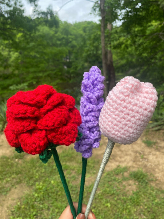 Forever in Bloom - Crochet Long Stem Flowers