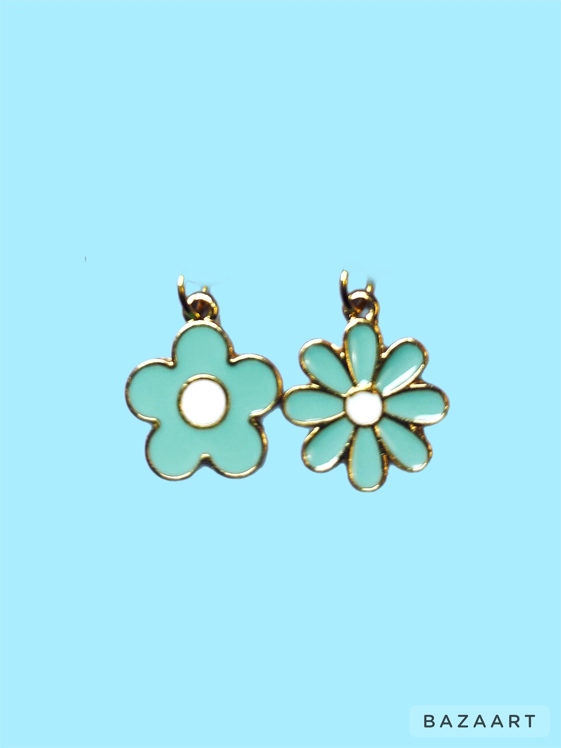 Daisy Flower Charm Earrings