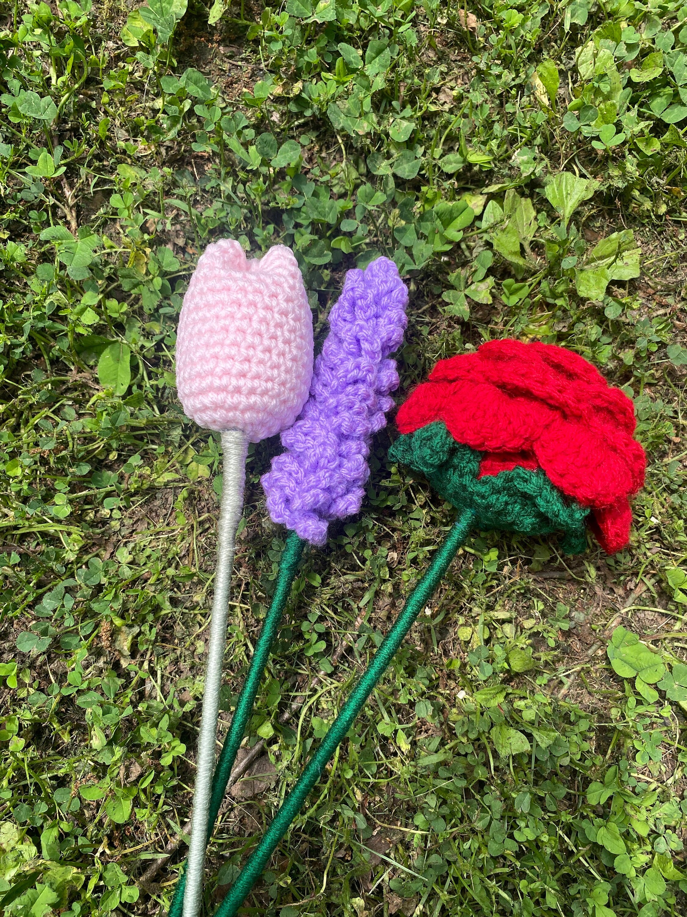 Forever in Bloom - Crochet Long Stem Flowers