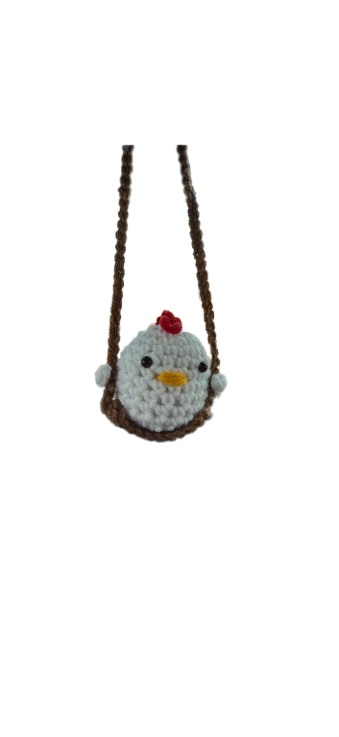 Watch Me Go - Handmade Crochet Charater/Animal Car Hanging