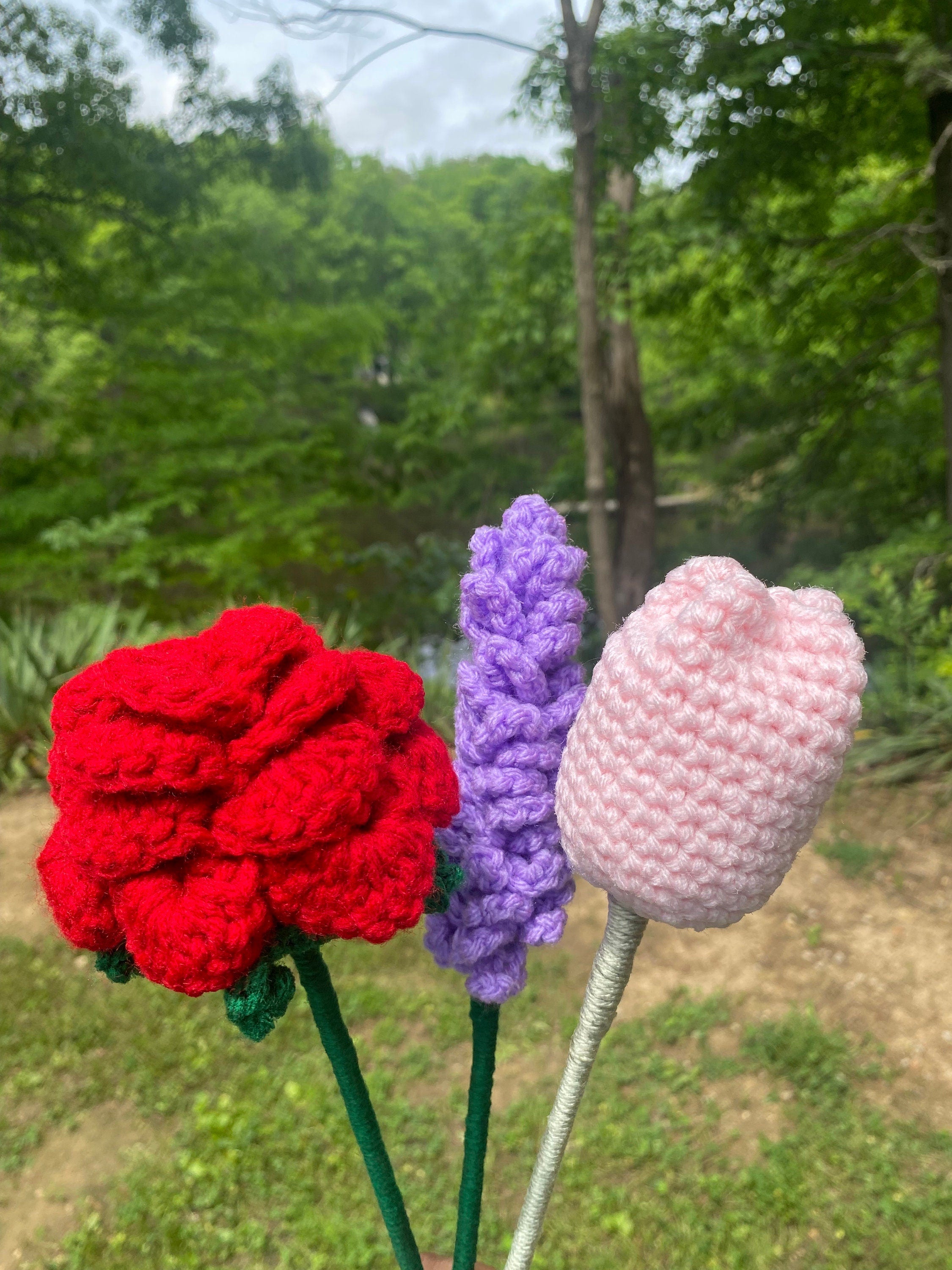 Forever in Bloom - Crochet Long Stem Flowers