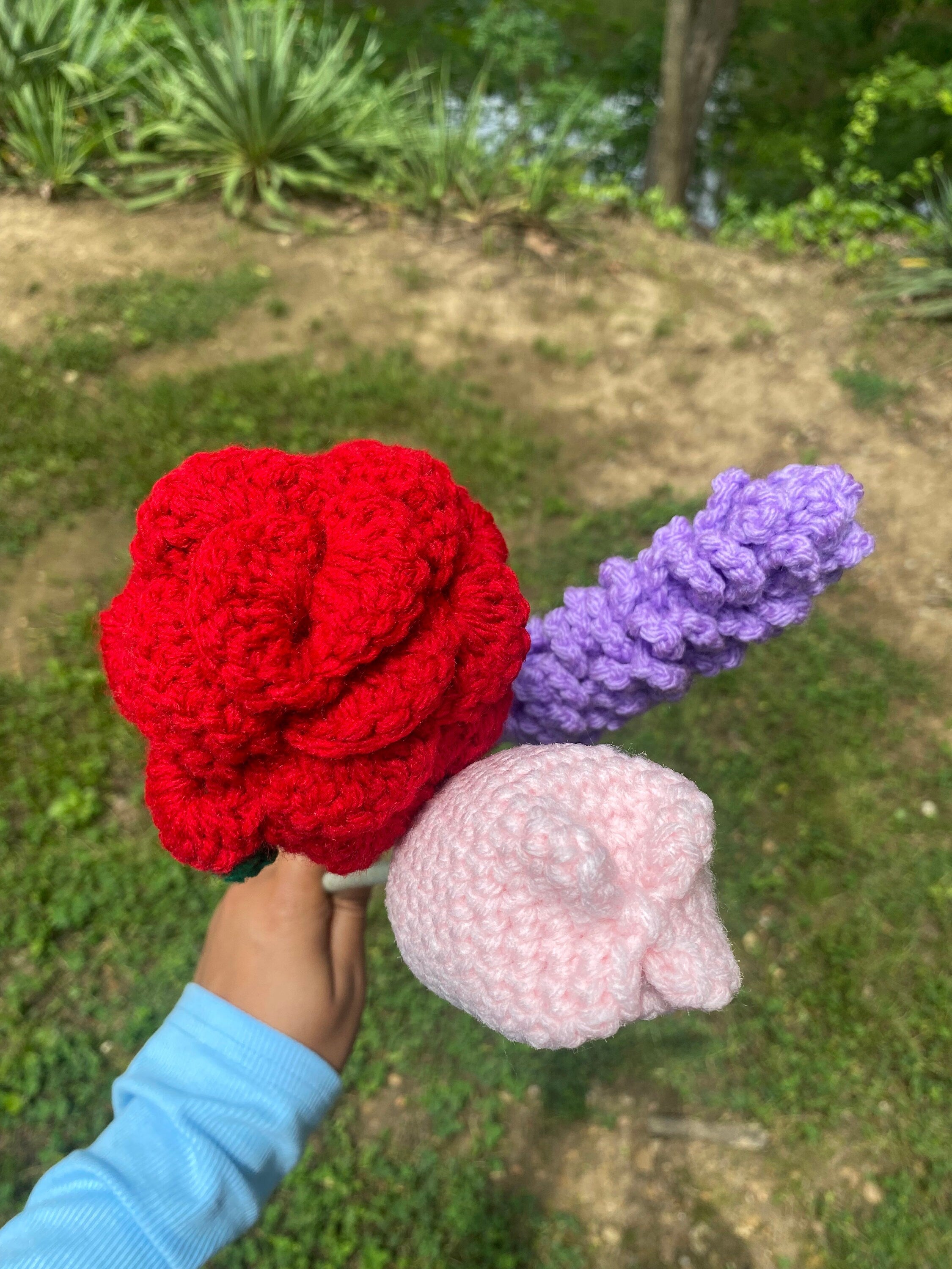 Forever in Bloom - Crochet Long Stem Flowers